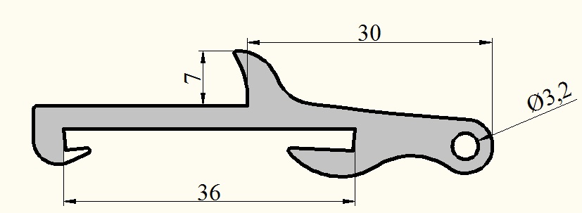 Расширитель колесных арок 5303 (30х7 мм)